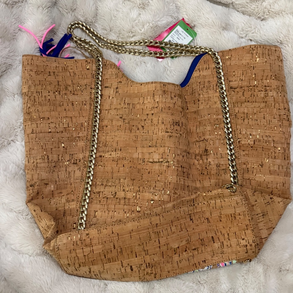 Lilly Pulitzer Colorful Tote Bag with Tassels NWT - Picture 6 of 8